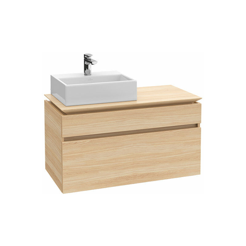 

Villeroy Und Boch Ag - Módulo de lavabo Villeroy & Boch Legato B606, 1000x550x500mm, lavabo a la izquierda, color: Elm Impresso - B60600PN