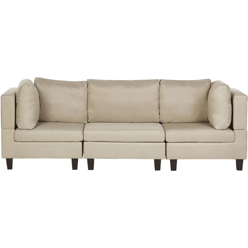 

Beliani - Módulo de sofá 3 plazas tapizado beige FEVIK