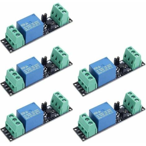 Modulo di commutazione di potenza a relè a 1 canale da 3 V con trigger ad alto livello con optoaccoppiatore per scheda di sviluppo ESP8266 (confezione da 5)