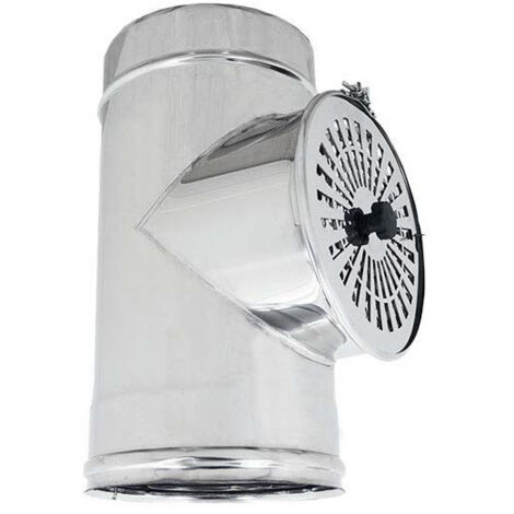 Modulo di compensazione inox a 90° doppia parete di 200 - de 250 mm