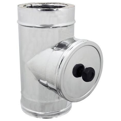Modulo di ispezione inox t 90° doppia parete di 200 - de 250 mm