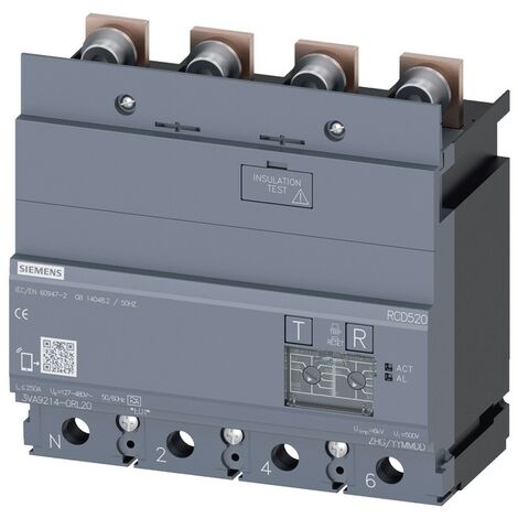 Modulo differenziato Siemens RCD520 per serie 3VA12 4 poli 3VA92140RL20