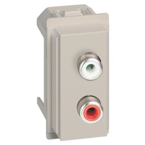 Módulo dual RCA Bticino Living Now de arena KM4269R