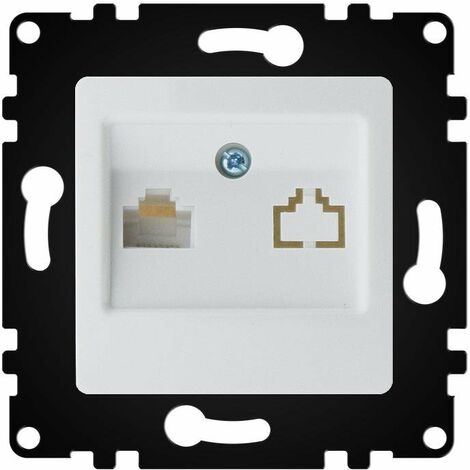 Módulo Empotrable Toma Internet Blanco IP20 Serie wLux  Blanco  | IluminaShop
