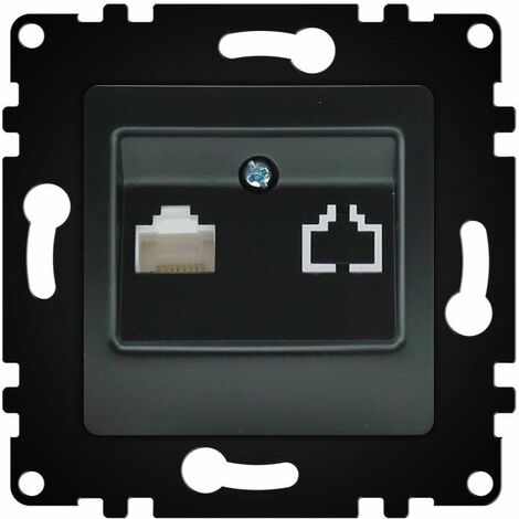 Módulo Empotrable Toma Internet Negro IP20 Serie wLux  Negro  | IluminaShop