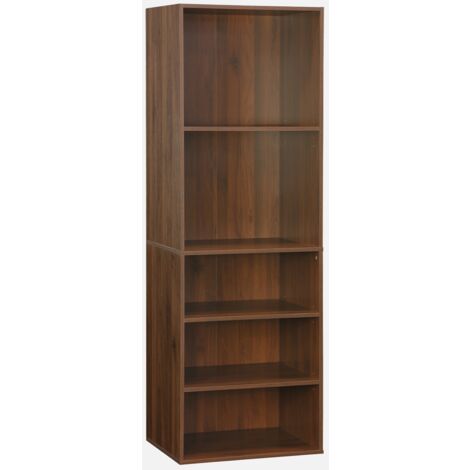 Modulo guardaroba decorazione legno 5 ripiani
