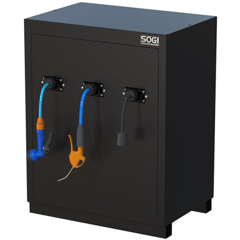 Modulo in lamiera SOGI ARR-M-AEA per arredo officina - avvolgitubo acqua - avvolgicavo elettrico - avvolgitubo aria