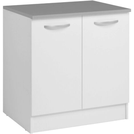 Módulo Inferior Cocina EKO 2 puertas Blanco Mate 80x60 cm