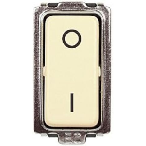Modulo interruttore bipolare, serie Tondò, bianco, compatibile con serie BTicino Magic - Elettrocanali ECL2509