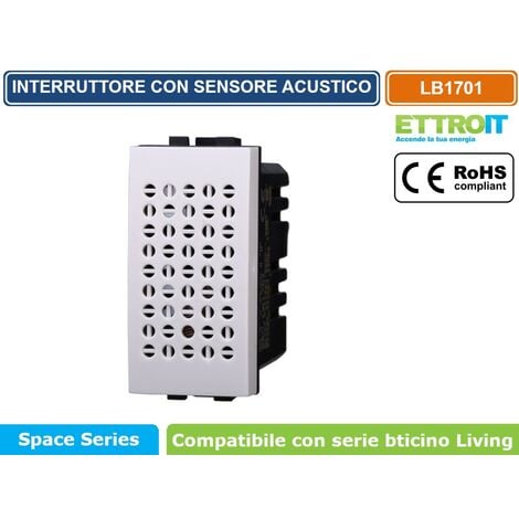 SENSORE DI MOVIMENTO 2 MODULI 250V 50HZ BIANCO COMPATIBILE BTICINO SERIE  MATIX