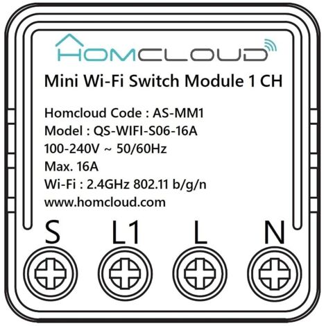 Modulo Interruttore Mini 1 Canale Wifi (As-Mm1)