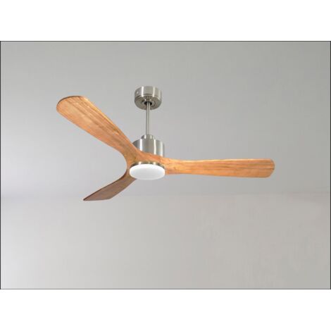 Modulo Latino III - Super destratificateur et ventilateur DC 166 cm Chromes pales bois clair idéal 30 à 60 m²
