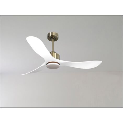 Modulo Latino III  - Super destratificateur et ventilateur DC 166 cm Laiton pales bois noir idéal 30 à 60 m²