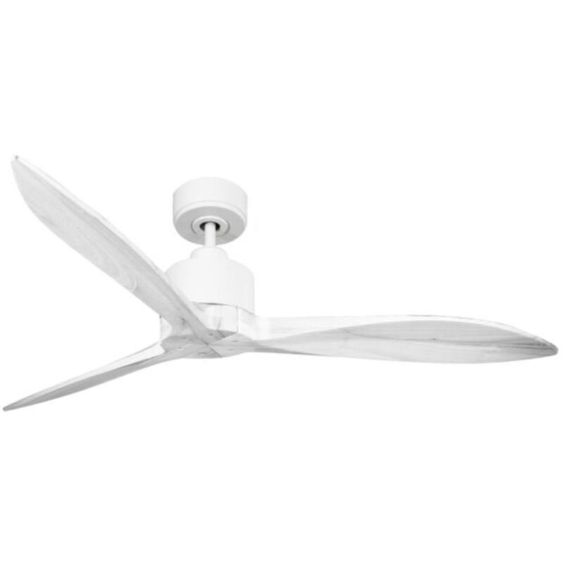Klassfan - Modulo Latino Slim - Super destratificateur et ventilateur dc 132 cm blanc pales bois blanc idéal 26 à 40 m²