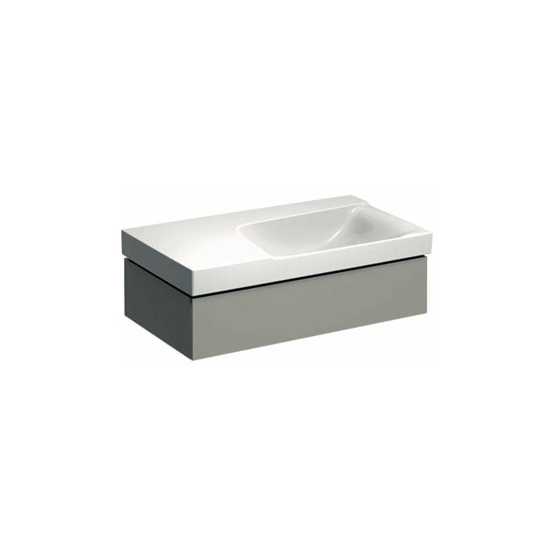 

Keramag - Módulo lavabo Xeno 2 con sifón a la derecha 807491 880x220x462mm, Gris, lacado mate - 807491000