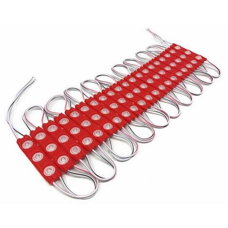 Modulo Led 12v 20 Strisce Per Insegne Tabelle Striscia Luce Colore Rosso