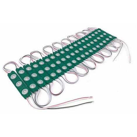 Modulo Led 12v 20 Strisce Per Insegne Tabelle Striscia Luce Verde