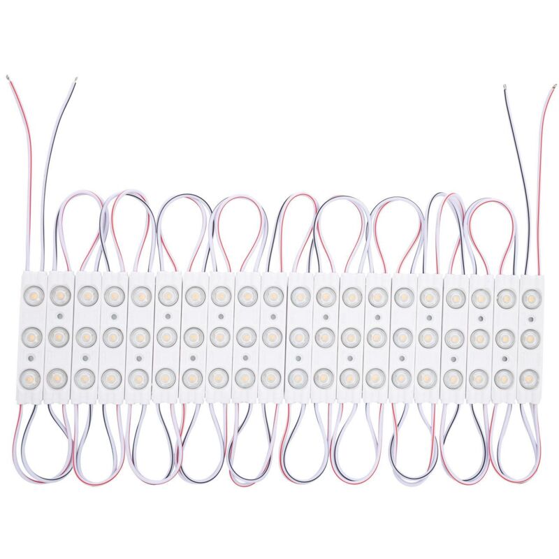 Image of Ledkia - Modulo led 20 Pezzi 24W IP65 24V dc per Insegne Pubblicitarie 2.5m Bianco Caldo 3000K