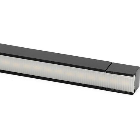 módulo led minirail. aluminio. 24v dc. negro. longitud 300mm