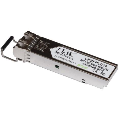 MODULO MINIGBIC (SFP) MULTIMODE LC DUPLEX 1000Base-SX, 850nm 1,25 GBPS 550 MT CON DDM (LKSFPLC12)