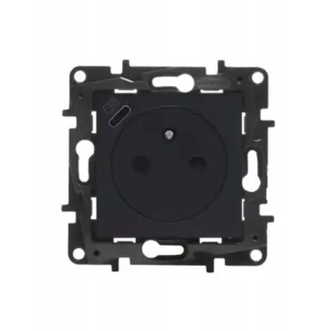 Módulo NILOE STEP NEGRO 1X Z/U Z SOCKET + cargador USB tipo C 1.5A 863538