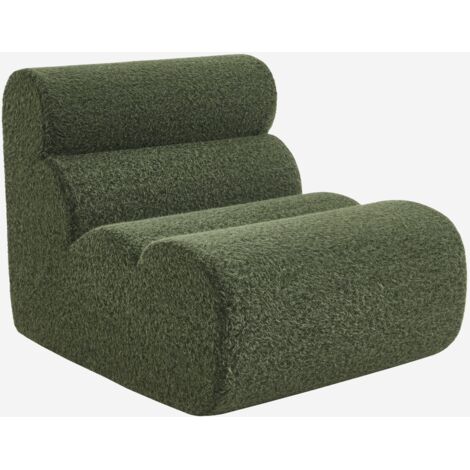 Módulo para sofá modular con tela efecto alpaca, 1 plaza