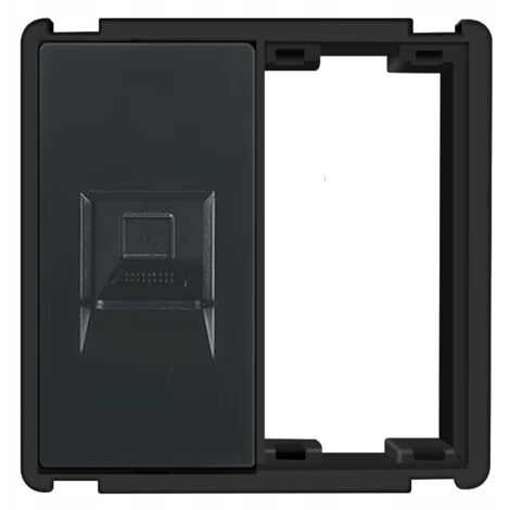 Modulo presa a muro LAN RJ45 sistema RTX SH nero