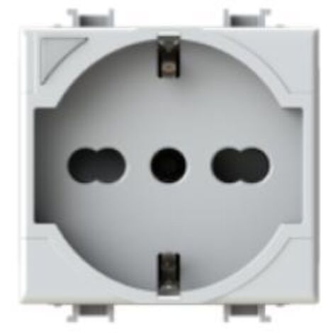Modulo presa schuko smart WiFi con energy meter, serie S, bianco, 16A, compatibile con serie BTicino Living Now - 4Box P40S 4BP40S.KW
