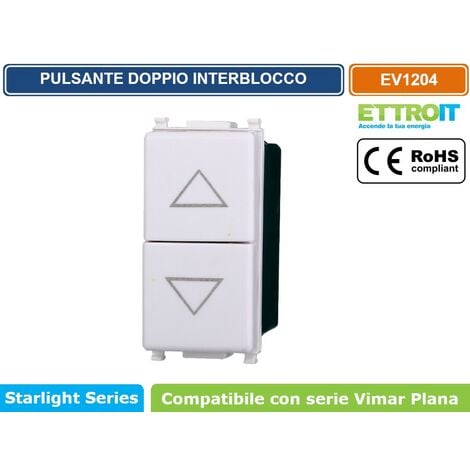 DOPPIO PULSANTE COMPATIBILE VIMAR PLANA