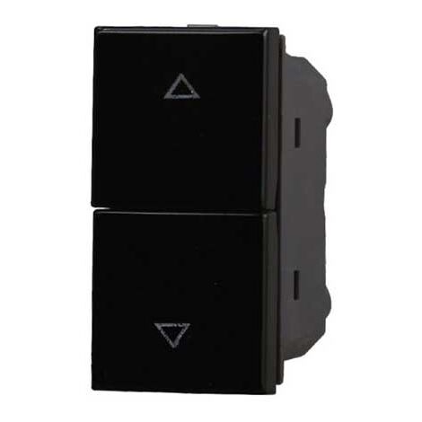 Modulo pulsante doppio, serie Moon, nero, compatibile con serie BTicino Axolute - Ettroit AN1202