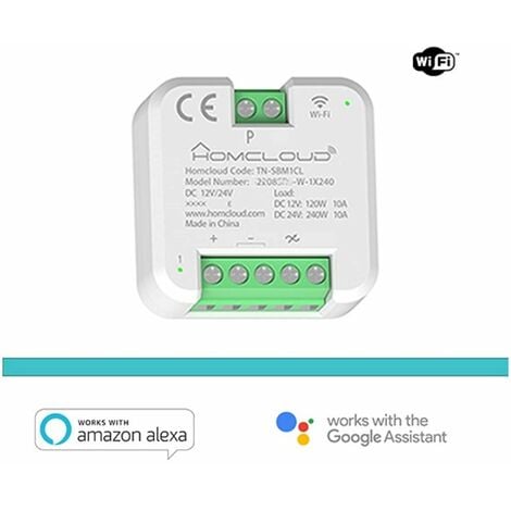 Modulo Pulsante Rele' Wi-Fi 12/24V - 1 Canale Da Incasso (Tn-Sbm1Cl)