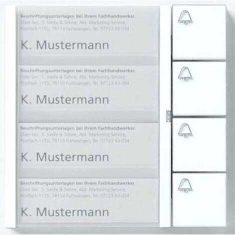 MODULO PULSANTI SIEDLE 4 PULSANTI IN BUS HOME, BTM 650-04 SM, ARGENTO TALLIC M, 2544231 SIEDLE&S EST 200035743-00