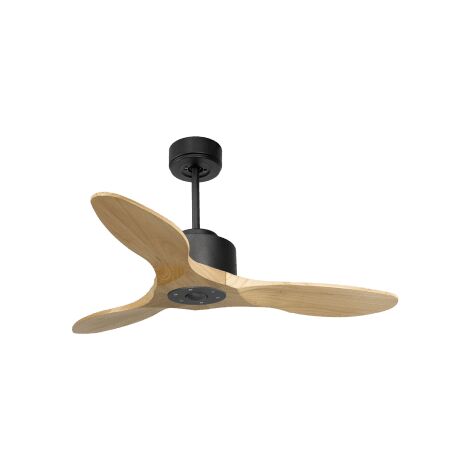 Modulo Regular Ring  - Super destratificateur et ventilateur DC 106 cm noir pales bois clair sans Lumière  15 à 20 m²