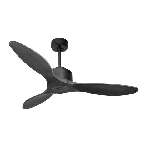 Modulo Regular Ring - Super destratificateur et ventilateur DC 132 cm Gris basalte pales bois noir sans Lumière  25 à 40 m²