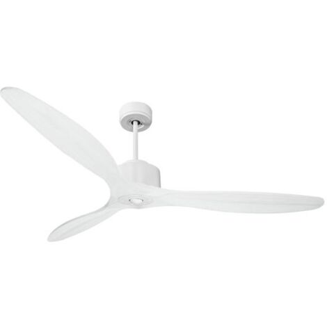 Modulo Regular Ring - Super destratificateur et ventilateur DC 166 cm Blanc pales bois blanc sans Lumière  30 à 60 m²