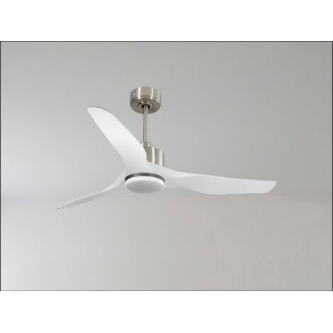 Modulo Regular Ring - Super destratificateur et ventilateur DC 166 cm Chrome pales bois noir sans Lumière  30 à 60 m²