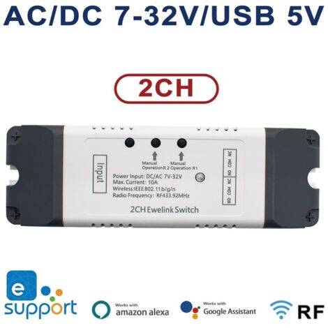 Modulo Relè 7-32V Smart Wifi con Telecomando RF433 Compatibile con eWeLink  2