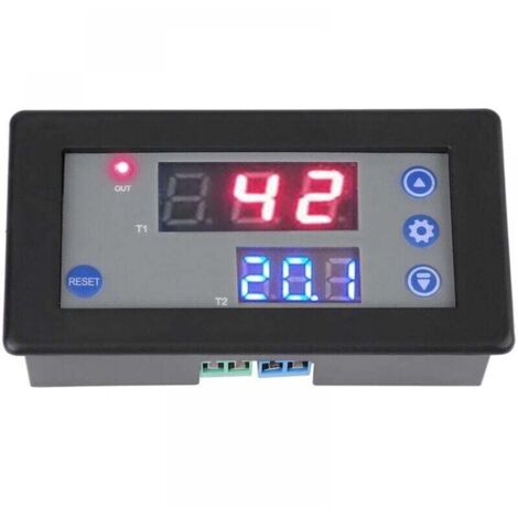 Modulo relè di ritardo 12V con timer di ciclo e doppio display LED digitale