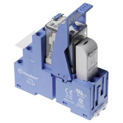 Modulo Relè Finder Blu 220 V DC 4 Relè