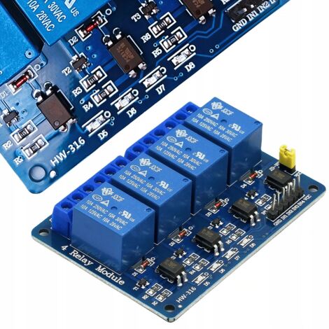 Modulo relè Rosfix a 4 canali da 24 V per Arduino