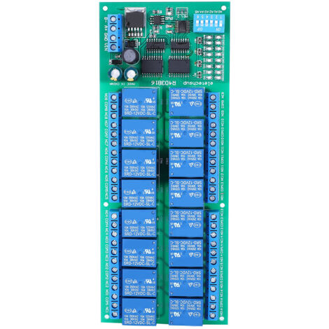 Modulo relè RS485 a 6 canali DC 12V, modulo relè PLC, controller, porta seriale, interruttore, corrente di standby 11 mA, relè