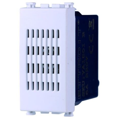 Modulo ronzatore, serie Venus, bianco, 6A, compatibile con serie Vimar Arkè - Ettroit VA1501B