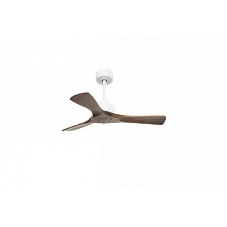 Modulo Slim de Klassfan - Ventilateur de plafond et destratificateur moteur DC blanc et bois sombre 10 à 20 m²