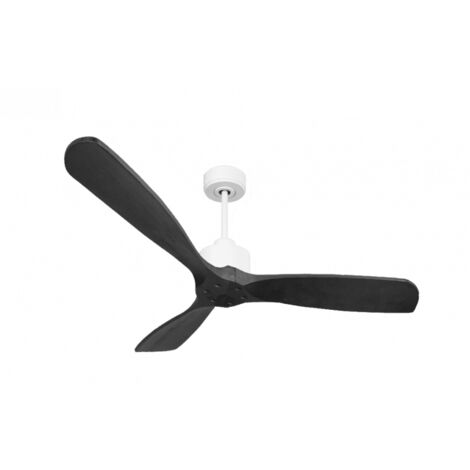 Modulo Slim de Klassfan - Ventilateur de plafond et destratificateur moteur DC blanc et pales bois noir 30 à 60 m²