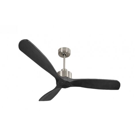 Modulo Slim de Klassfan - Ventilateur de plafond et destratificateur moteur DC chrome et pales bois noir 30 à 60 m²