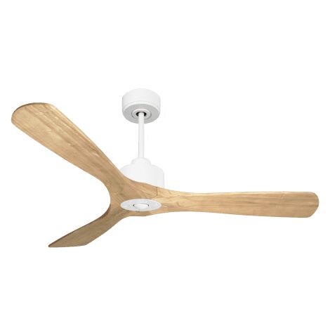 Modulo Slim Ring - Super destratificateur et ventilateur DC 132 cm blanc pales bois clair idéal 26 à 40 m²