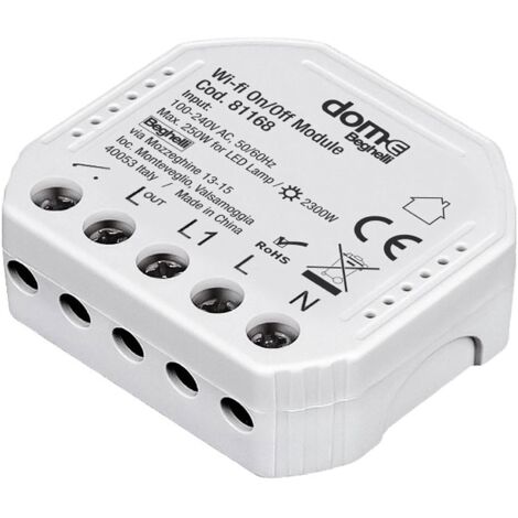 MODULO SMART ATTUATORE ON/OFF MAX 2300W IP20 DOM-E