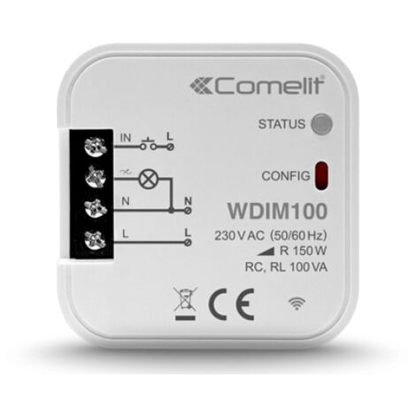 Modulo smart home Wi-Fi Comelit per gestione Luci Dimmer 1 Uscita WDIM100