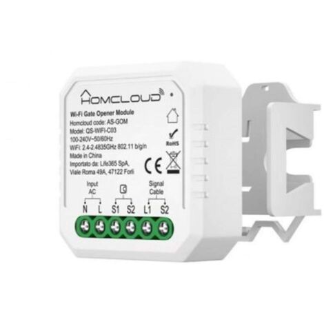 MODULO SMART WI-FI PER CANCELLI GARAGE ED ELETTROSERRATURE 1CH (AS-GOM)