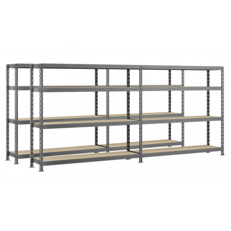 MODULO STORAGE Lot de 2 étagères double Rack MODULÖ - 290 x 50 cm - 8 plateaux